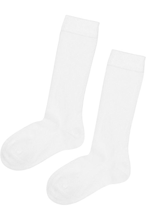 Meia Cano Alto Em Algodão Infantil - Branco