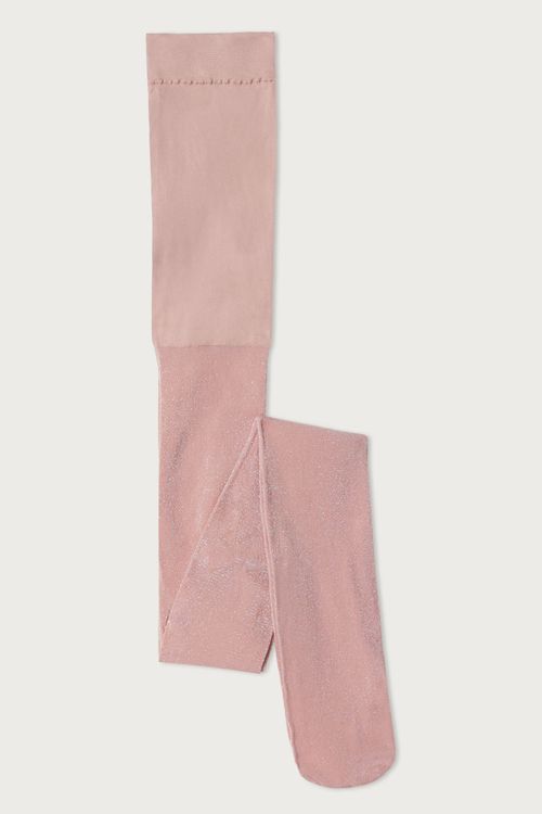 Meia-Calça Fio 70 Com Glitter Para Criança - Rosa