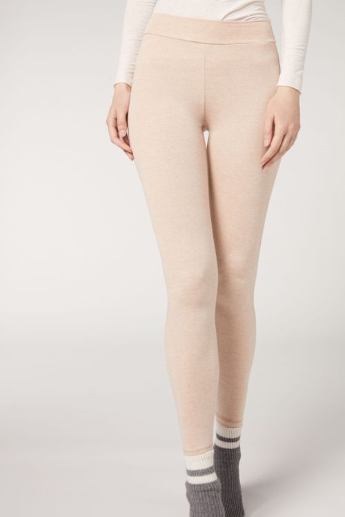 Legging Com Cashmere - Bege