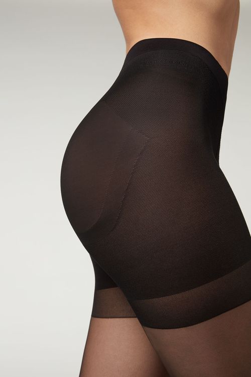Meia Calça Total Shaper Linha Posterior - Preto