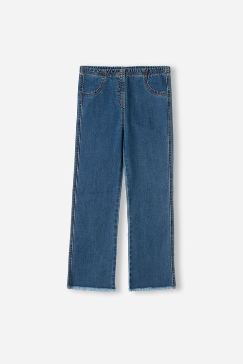 Calça Jeans Miniflare Para Menina - Azul
