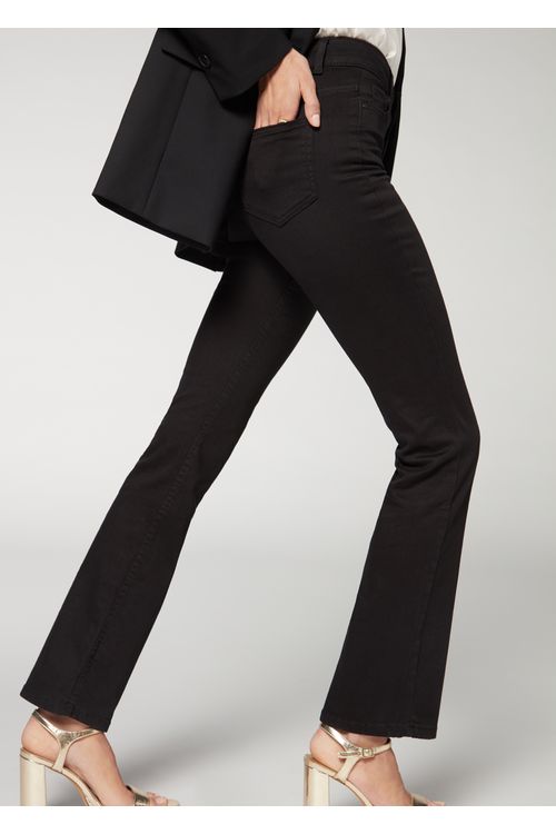 Jeans Bootcut Cintura Alta Superflex - Preto