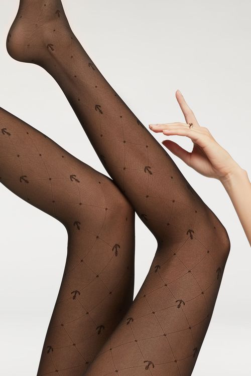 Meia Calça Transparente Fio 50  Marinheiro - Preto