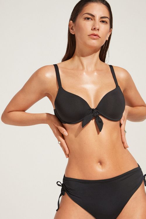 Parte De Cima De Biquíni Push-Up Almofadado Soft Indonesia - Preto