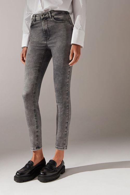 Jeans Push-Up Skinny Soft Touch - Cinza