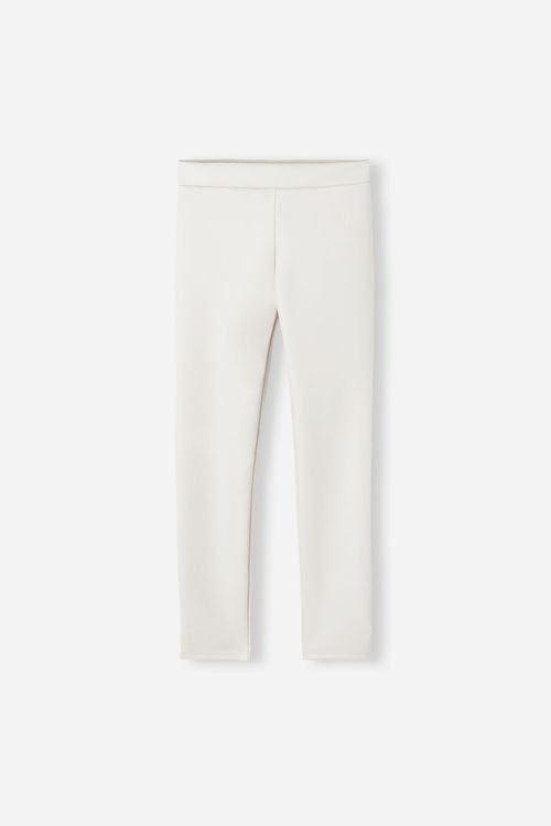 Legging Térmica Efeito Couro Infantil - Branco