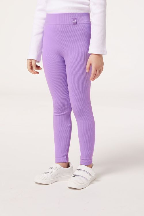 Legging Canelada Para Menina - Roxo