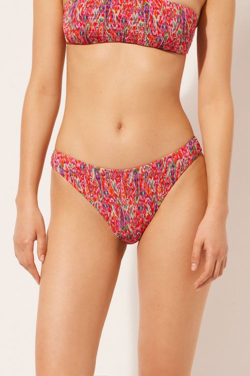 Calcinha De Biquíni Vibrant Paisley - Vermelho