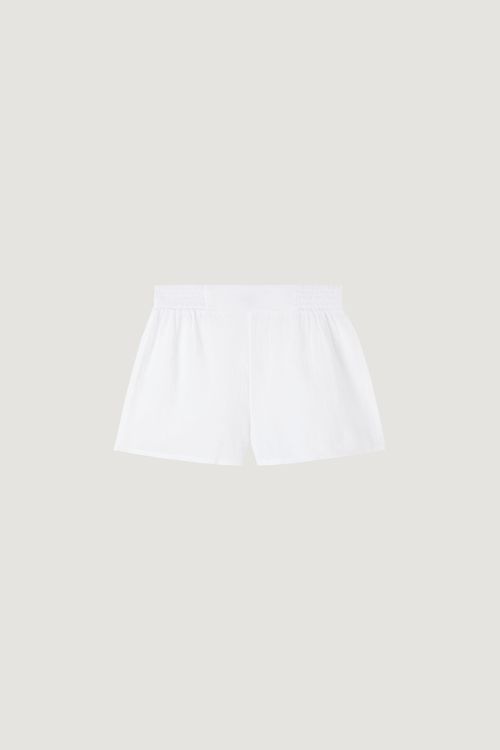 Shorts Infantl Em Algodão - Branco