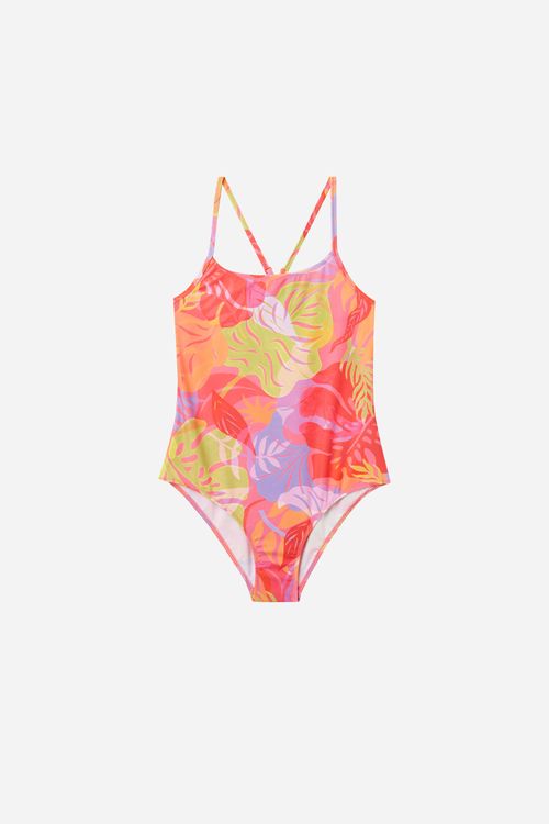 Maiô Infantil Tropical Pop - Laranja