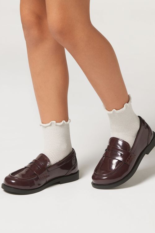 Meia Chic Glitter Infantil - Off-White