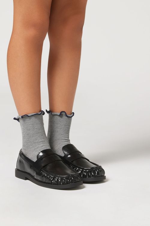 Meia Esportiva Infantil - Cinza