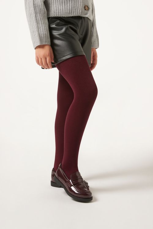 Meia-Calça Ultra Opaca Com Cashmere Infantil - Vermelho