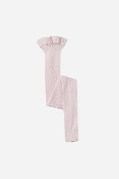 Meia Calça Com Rede Infantil - Rosa
