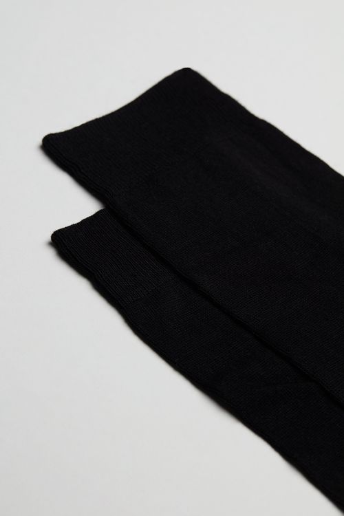 Meia Curta Em Cashmere Masculina - Preto