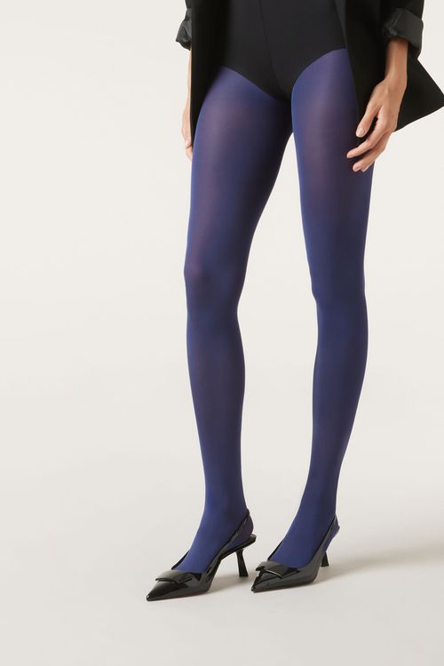 Meia-Calça Conforto Total Fio 50 - Azul