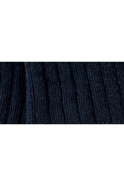 Meias Curtas Canelada Com Algodão e Cashmere - Azul