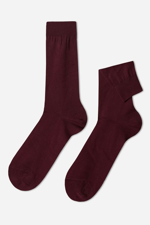 Meia Em Fio De Escócia - Vermelho