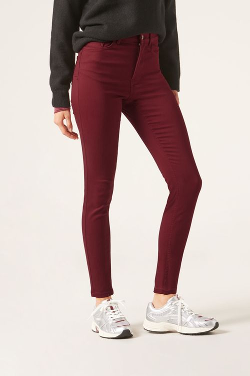 Calça Jeans Push-Up Skinny Soft Touch - Vermelho