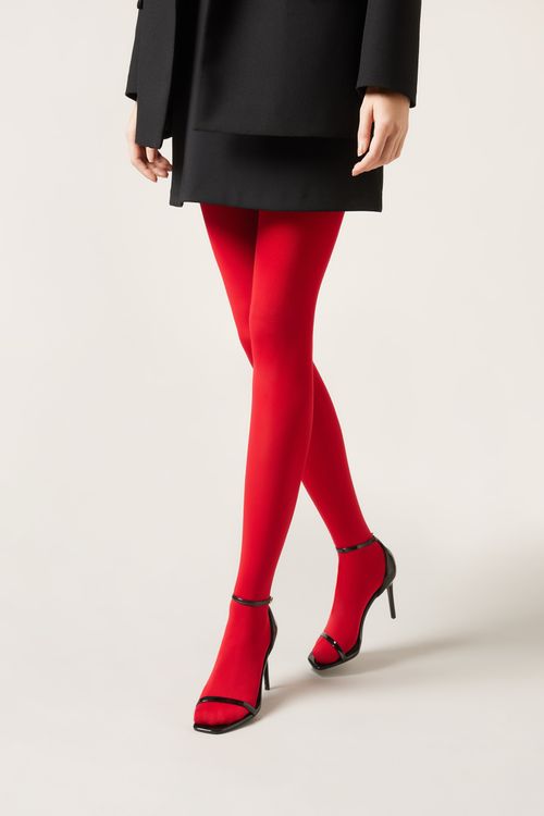 Meia-Calça Conforto Total Fio 50 - Vermelho