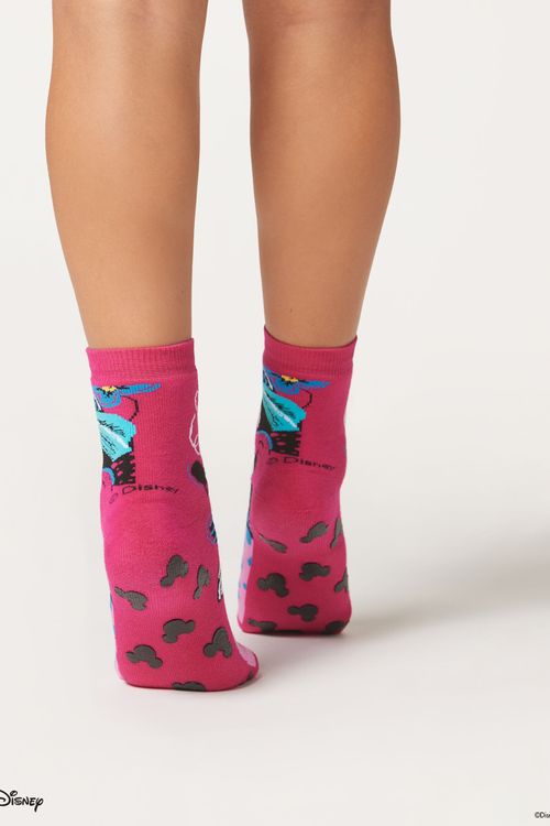 Meia Antiderrapante Minnie Mouse Infantil - Rosa