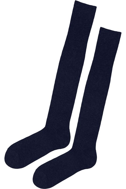 Meia Alta Com Cashmere Masculina - Azul