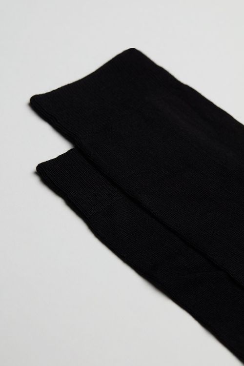 Meia Curta Em Cashmere Masculina - Preto