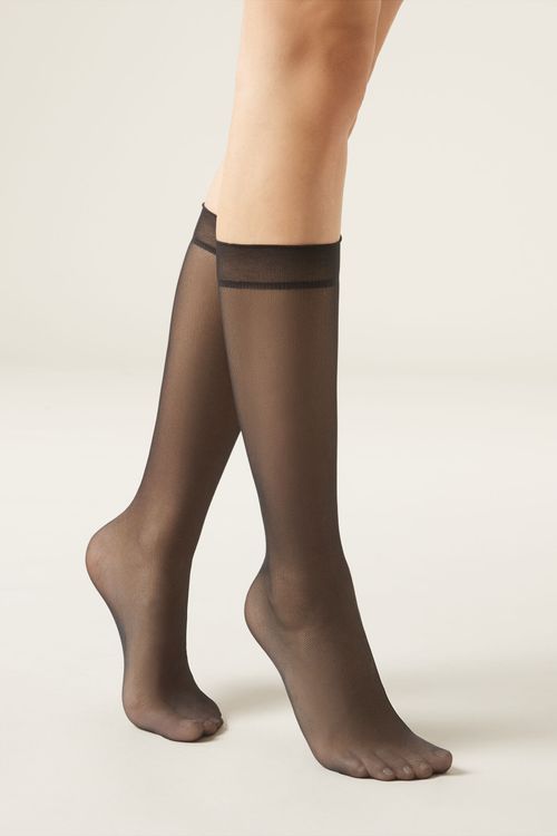 Meia Curta Em Tule - Preto