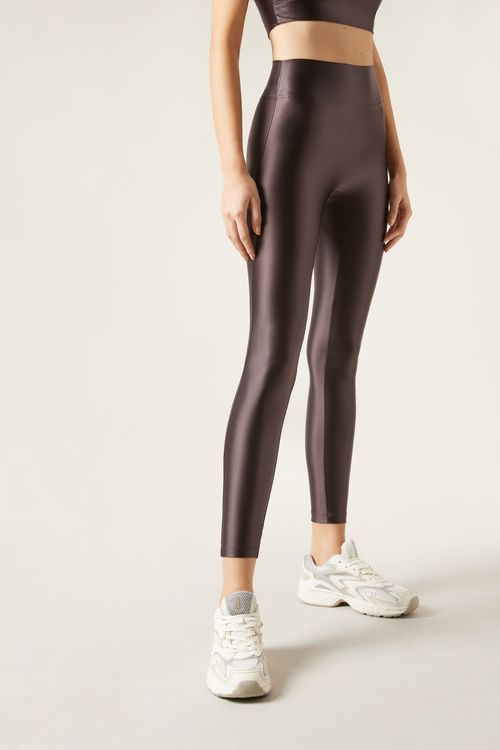 Legging Superbrilhante Acetinada - Marrom