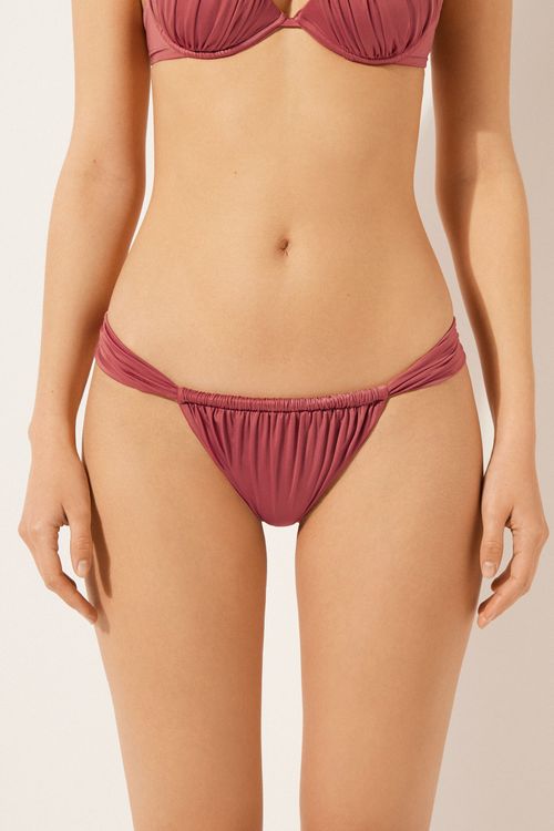 Calcinha De Biquíni Brasileira Shiny Satin - Laranja